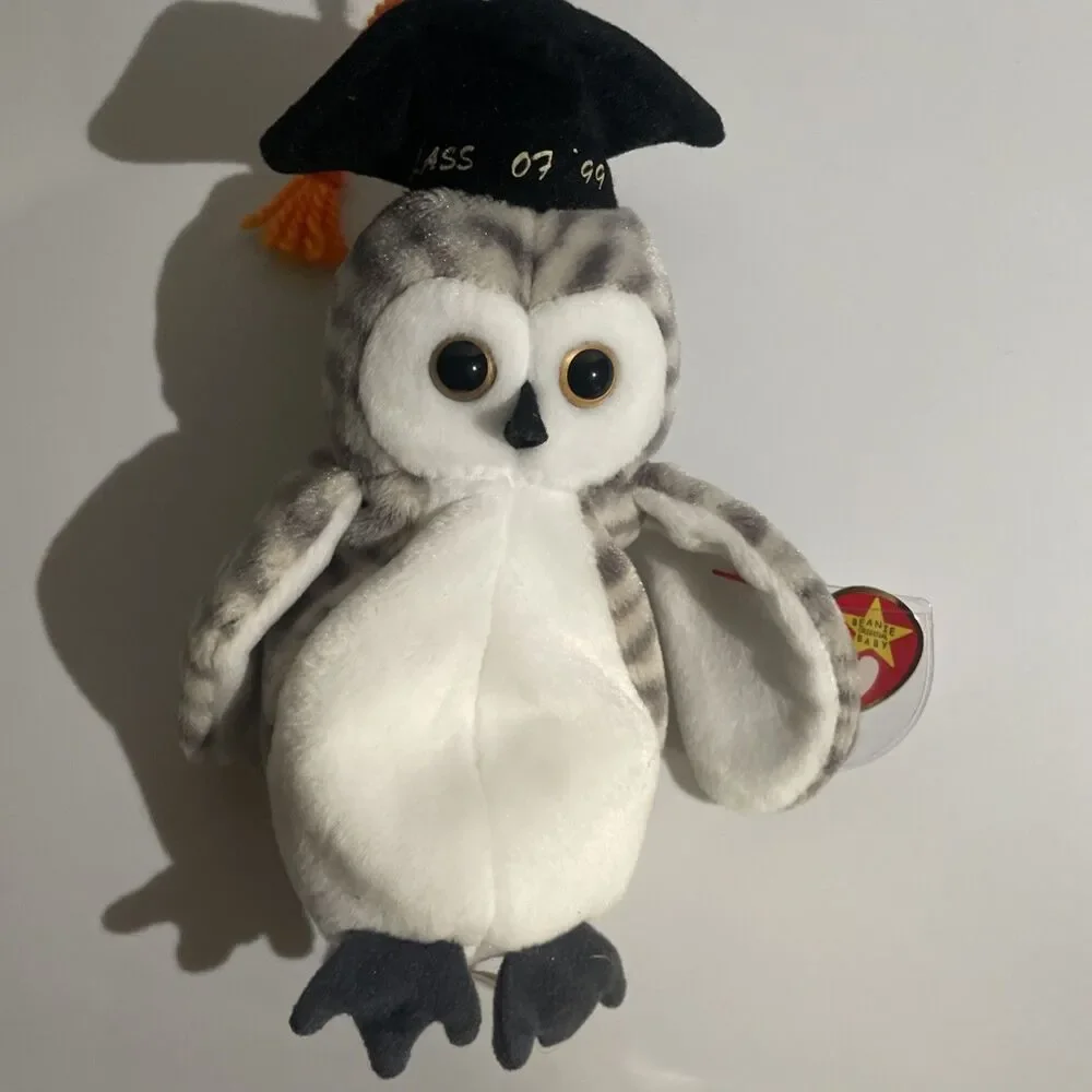 Wiser TY Beanie Baby the Graduation Owl Class of  '99 MWMT Birthday June 4 1999